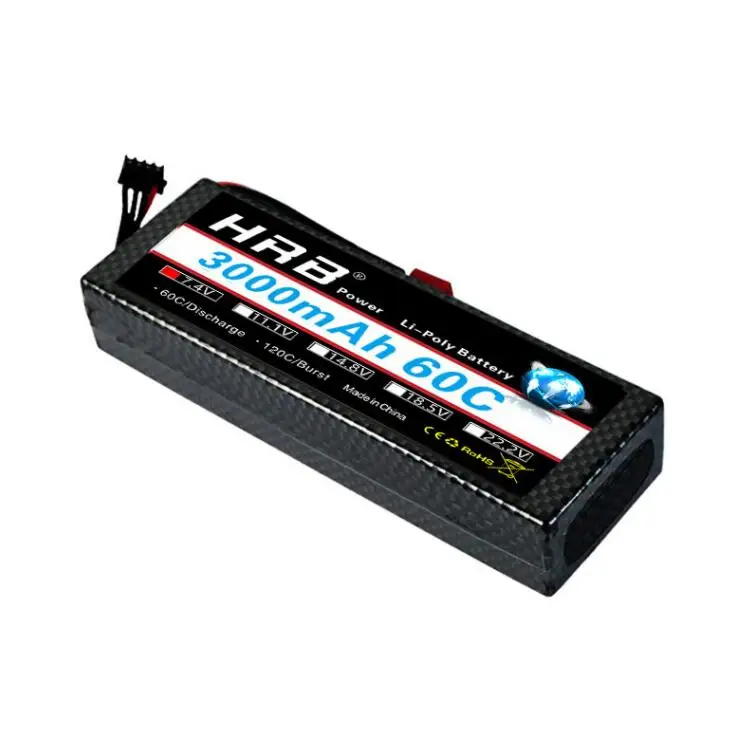 Аккумулятор HRB 2S 7 4 в ру Lipo Жесткий Чехол для Traxxas 3300 Scx10 4200 6000 мАч 7000 8000 1/10 100C |