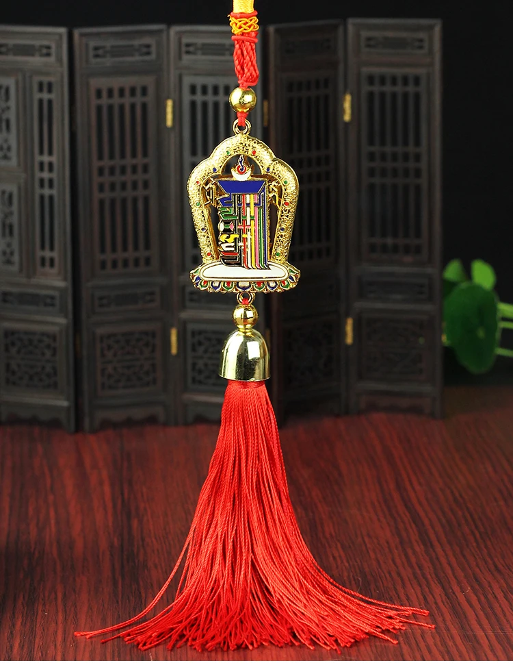 

2P -HOME CAR pocket travel Buddhist Exorcise evil spirits efficacious Mascot Tibetan Buddhism Kalachakra FENG SHUI hanging card