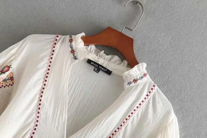 2019 г. новые женские винтажные цветочный Вышивка Кружева Лоскутная Ткань