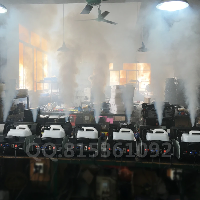 1500 Вт разноугольным машина тумана DMX512 дым туман машины дистанционного