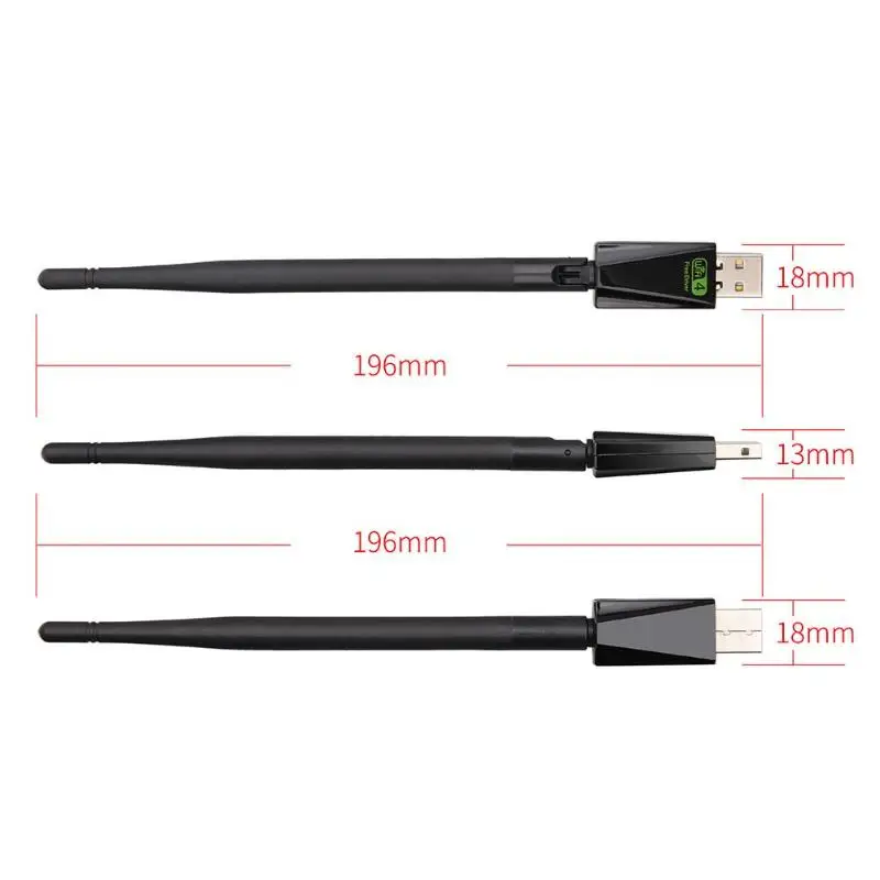 Беспроводной WiFi адаптер Dongle 150 Мбит/с Соединительная плата локальной компьютерной сети приемник с антенной