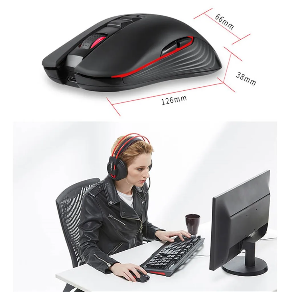 Новинка TENMOS M600 перезаряжаемая Беспроводная игровая мышь Оптический светодиодный 2,4 ГГц компьютерная мышь беспроводная мышь 2,4G компьютерная мышь