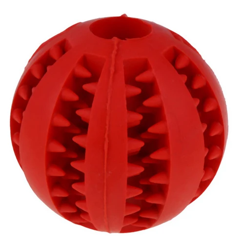 red Игрушка для собак Жевательные Шарики для питомцев, собак, кошек, эластичность, чистка зубов, интерактивный для щенков, игрушка для укуса, кормушка для собак, игрушки для утечки пищи, товары для домашних животных - Цвет: red