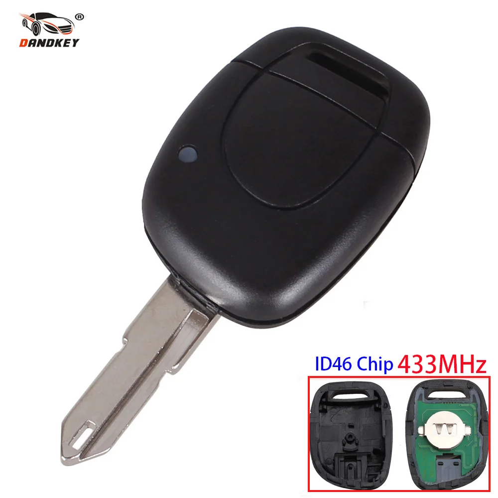 Dandkey дистанционный Автомобильный ключ 1 кнопка для Renault Clio II 2001 2002 2003 2004 2005 ID46