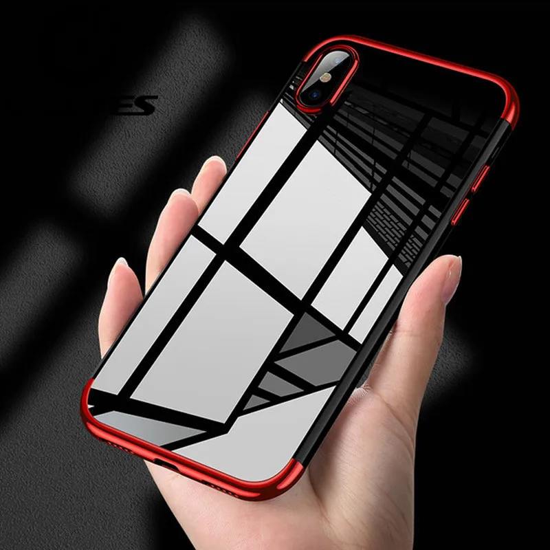 Роскошный тонкий чехол ONEYES для iphone X 6 6s Plus мягкий прозрачный 7 8 7Plus накладка на