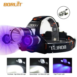 УФ-Фара высокой мощности, 5000 люмен, светодиодный фонасветильник для рыбалки Cree XML T6, 18650, Перезаряжаемый USB налобный фонарь, налобный фонарь