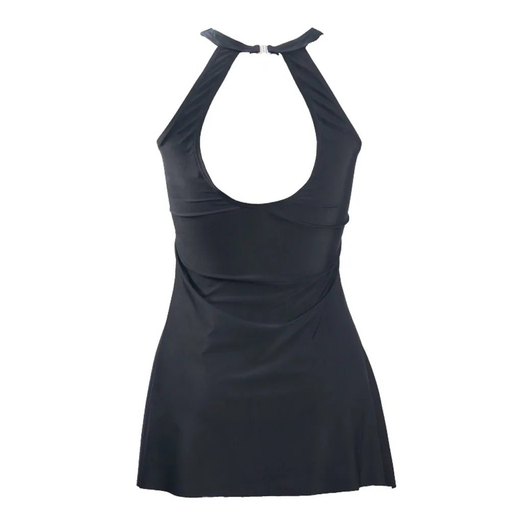 Женский пикантный купальник танкини размера плюс пляжная одежда с лямкой на шее