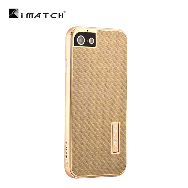 Full Gold iMatch Алюминиевый металлический бампер для iPhone 6 6s Plus чехол для iPhone 7 8/7 8 Plus задняя крышка Роскошный чехол для сотового телефона - Цвет: Full Gold
