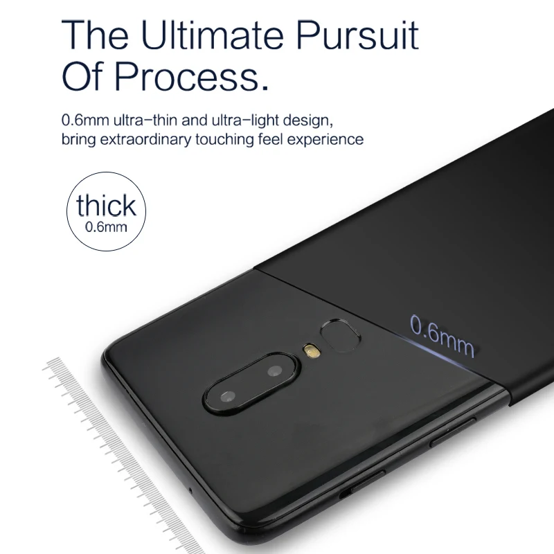 Coque Oneplus 6 Чехол силиконовый роскошный тонкий полная защита Матовый из ТПУ мягкий