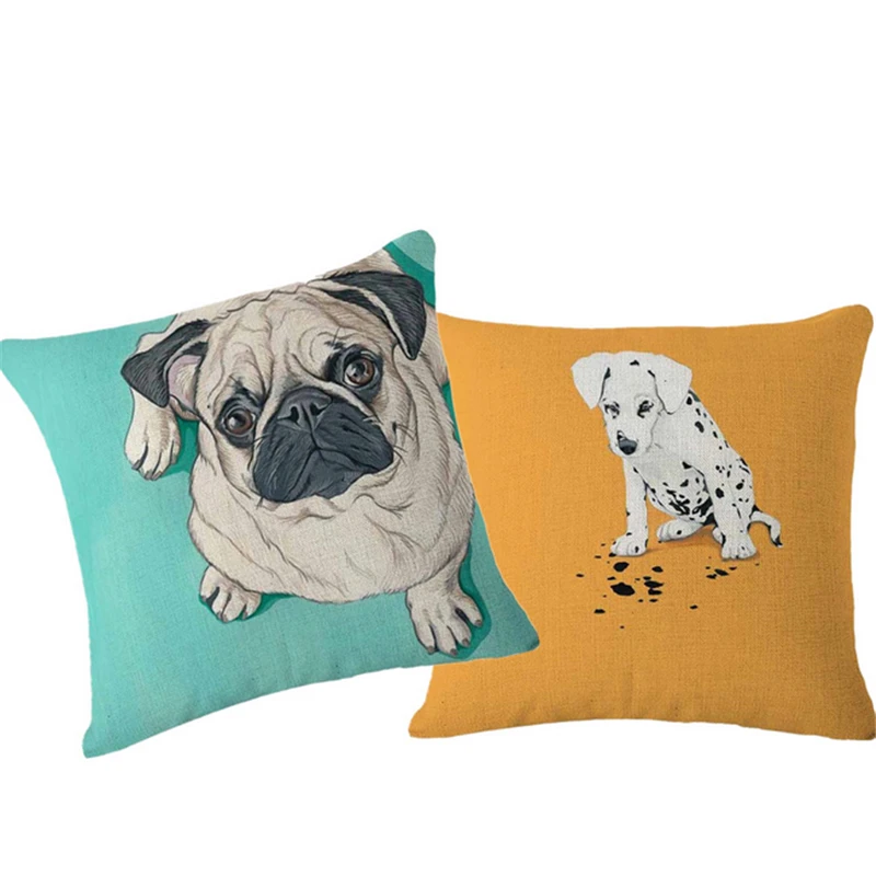 Такса Бостон бультерьер собака животное подушка с Мопсом скандинавский хлопок