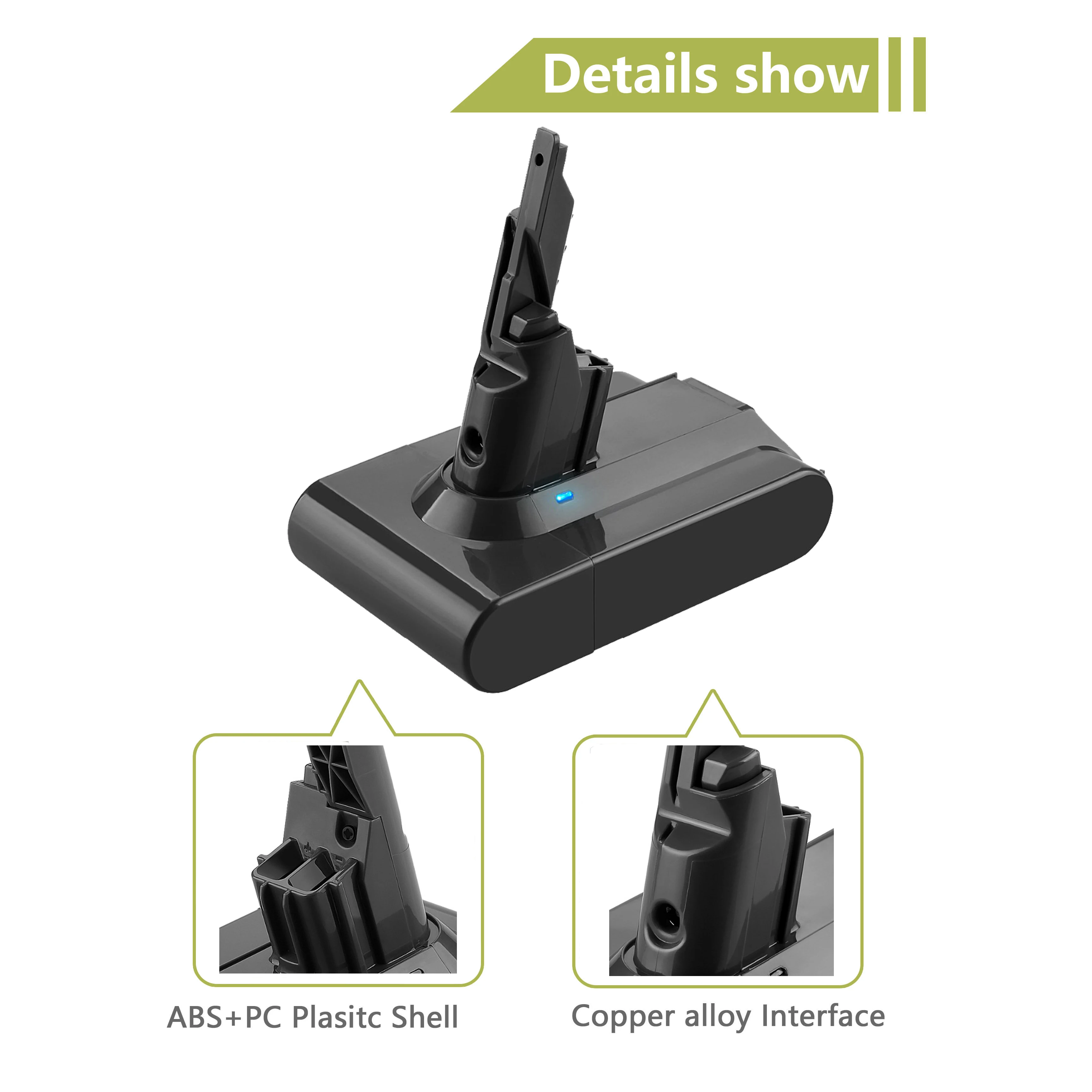 Powtree 4000mAh V7 для Dyson батарея V7 21,6 V Li-lon аккумуляторная батарея V7 пушистый/экстра/Mattre/V 7 пылесос для животных