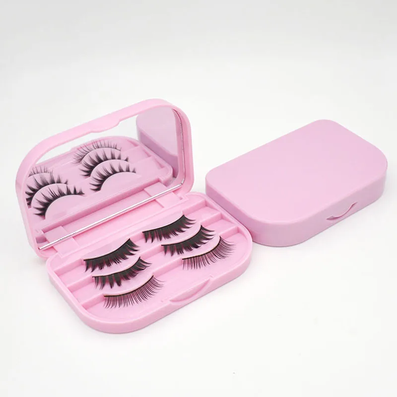 1 предмет Новинка Светло Розовый Футляр для ресниц коробка удобный Ресниц