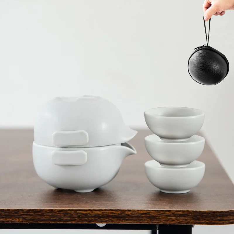 TANGPIN керамический чайник gaiwan с 3 чашками gaiwan набор портативный дорожный чайный набор Посуда для напитков