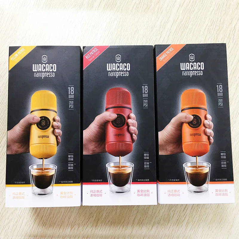 UFUWacaco Minipresso Кофеварка Ручной пресс капсулы и порошок кофе машина ручной эспрессо Портативный Открытый путешествия кофе