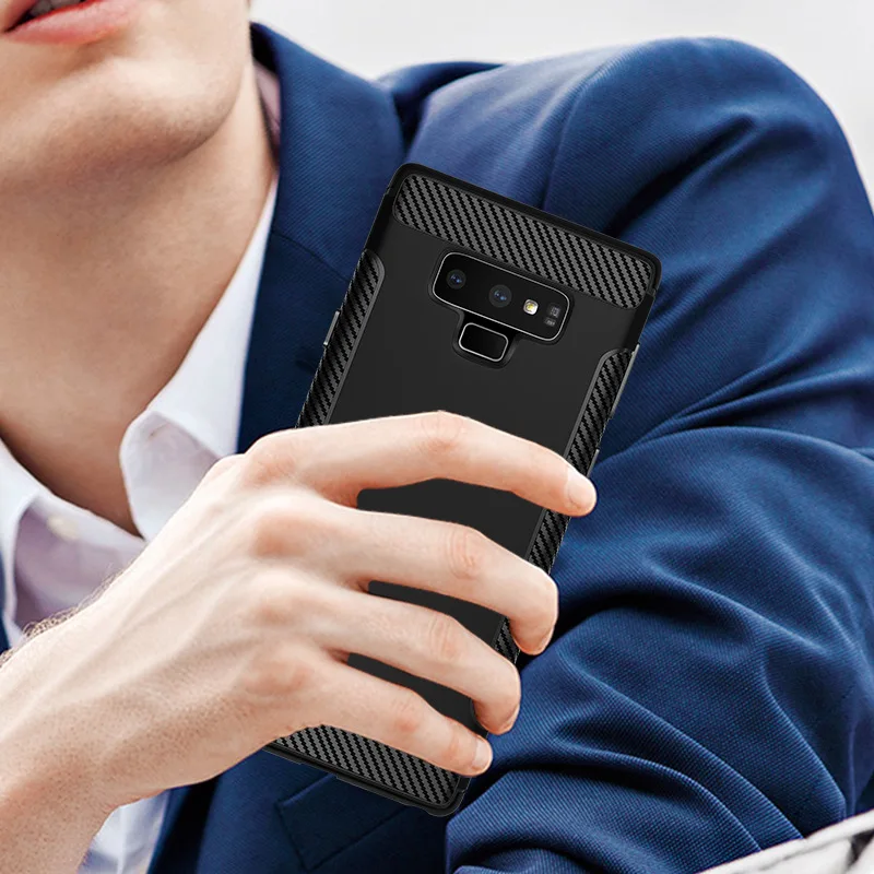 For Samsung Galaxy A8 2018 Case Carbon Cover Note 9 S8 S9 Plus A6 A7 A9 J4 J6 Prime Note8 Capa |