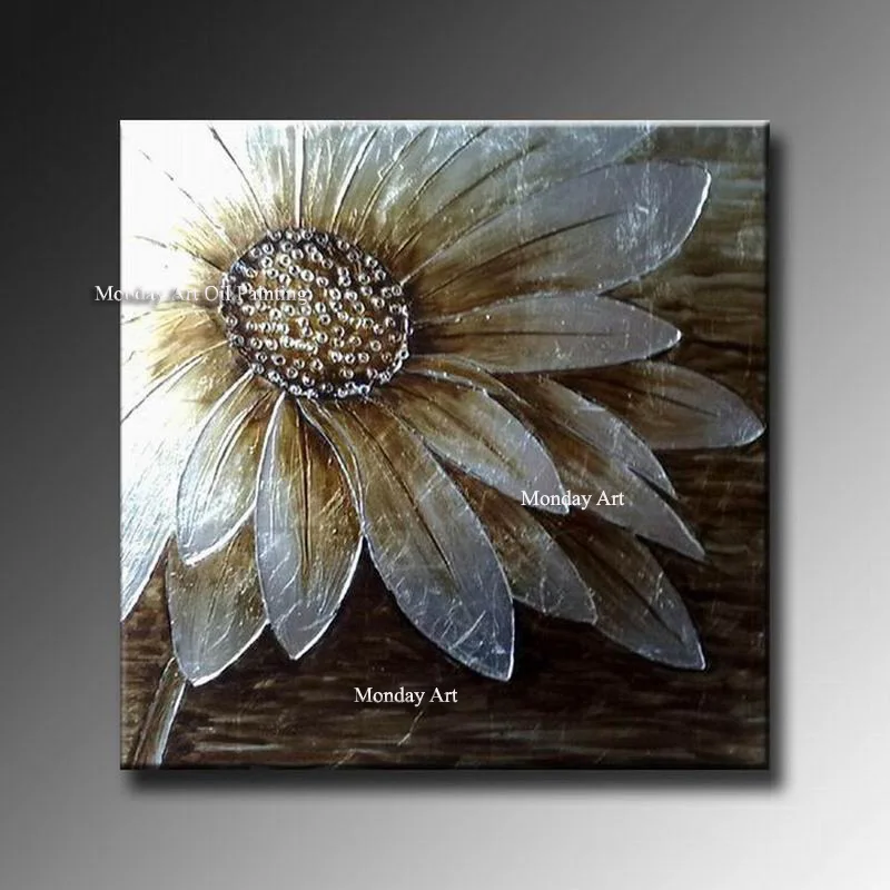 

Canvas Painting palette knife texture acrylic Flower painting Wall art Pictures For Living Room home decor cuadros decoracion