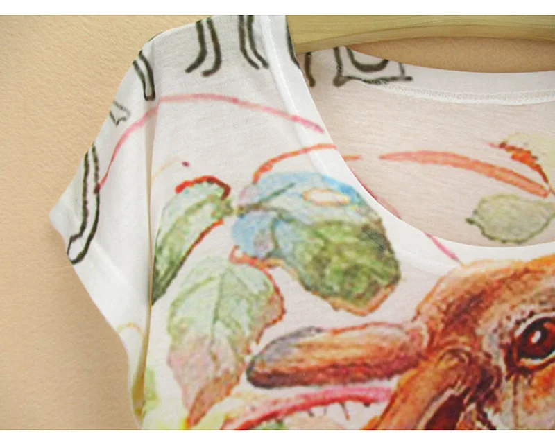 2015 новое поступление Женские топы с цифровым принтом тонкие хлопковые футболки