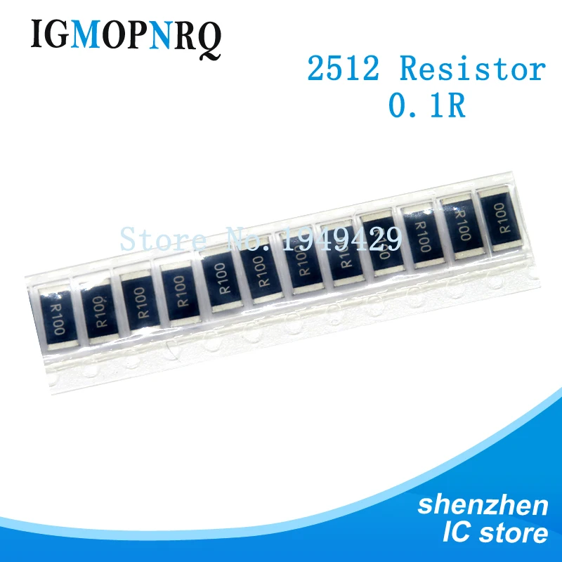 Резистор 4000 шт./лот 2512 1% SMD 0.01R-0.091R 0.1R-0.91R 0R 1R-10M в катушке чип фиксированный резистор