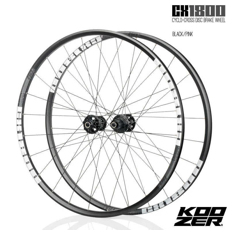 KOOZER CX1800 дорожный велосипед дисковый тормоз, колесная пара 4 подшипник 72 Кольцо 700C велосипедные колеса обода 24 отверстие 1820 г - Цвет: 700C Thru-axis