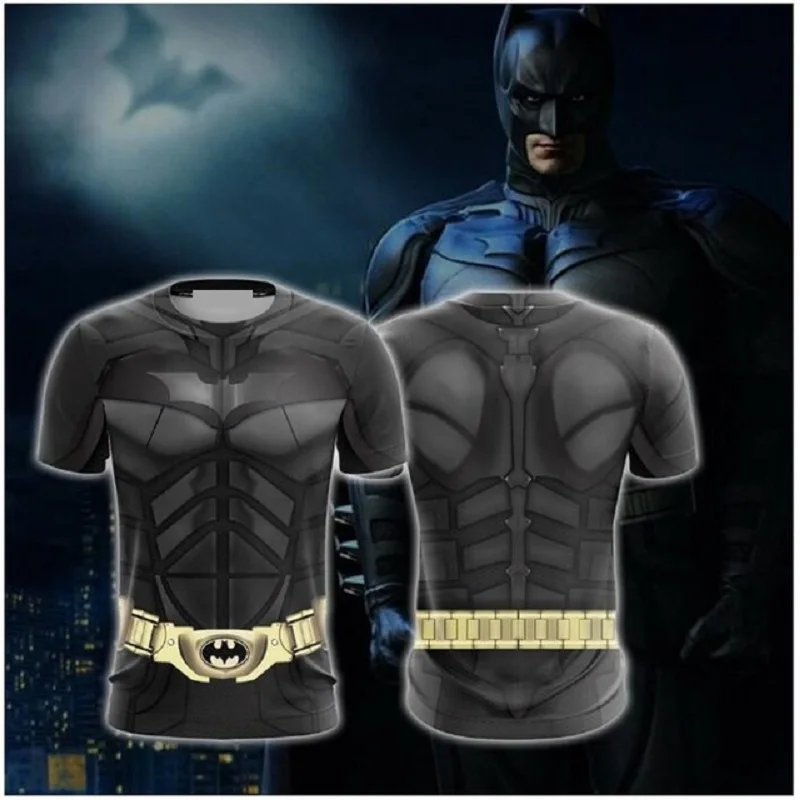 Мужская футболка с 3D принтом Бэтмена для костюмированной вечеринки коротким