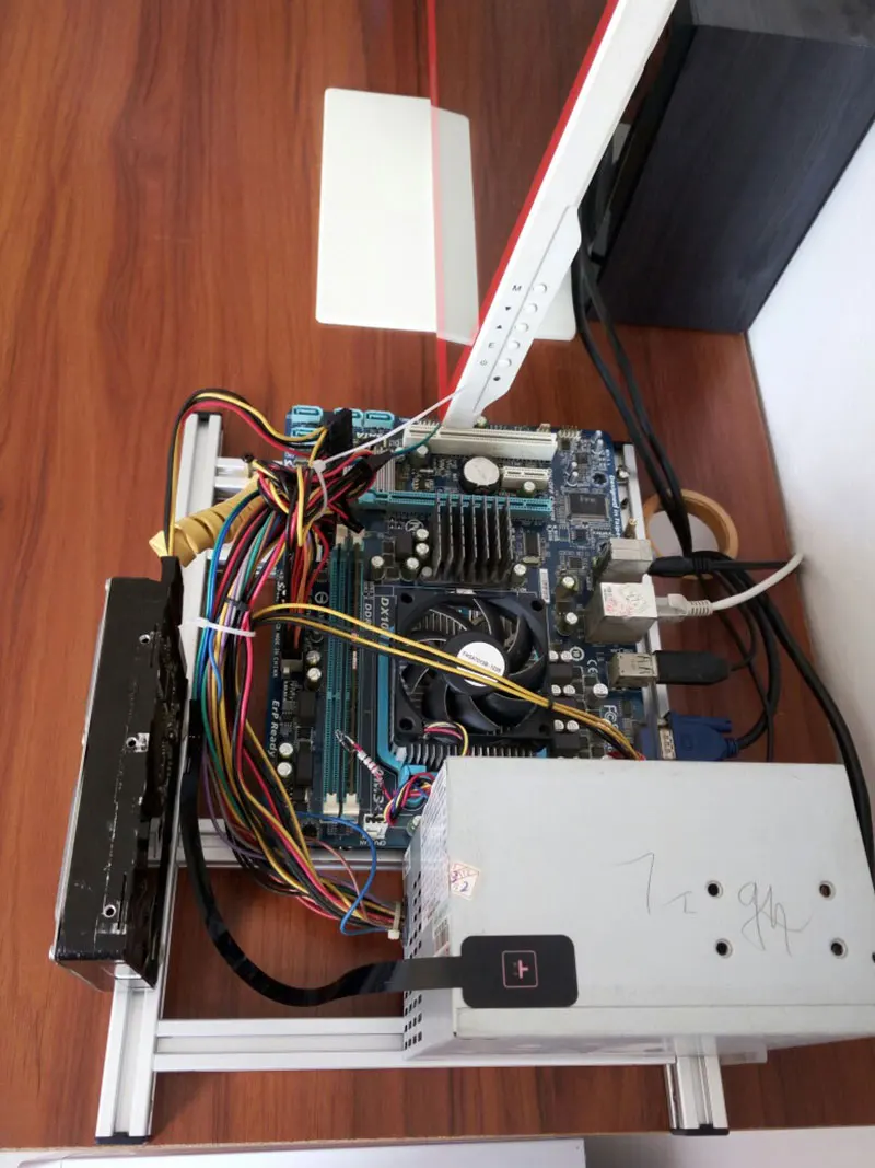 Компьютер ATX алюминиевый корпус горизонтальная открытая машина DIY хост-бокс Настольный персональный шасси прозрачный креативный