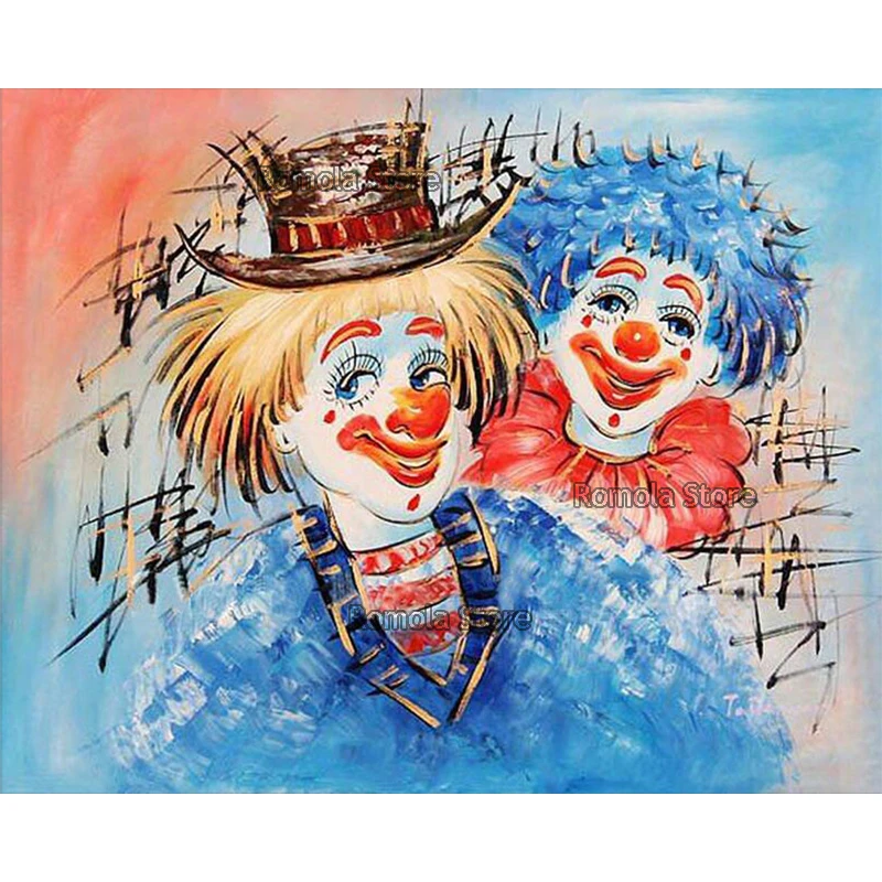 Клоун кукольный Алмазная картина ручной работы Рукоделие Вышивка 5D DIY полный