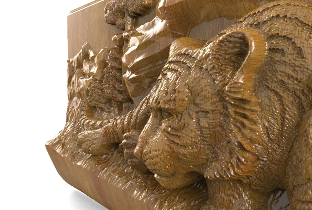 Тигром 3d модель STL рельеф для ЧПУ формат маршрутизатор 3 оси гравер ArtCam|stl relief|3d model