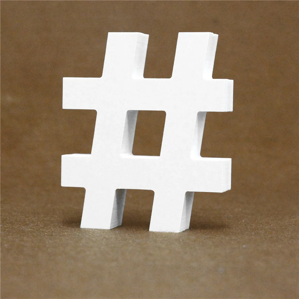 Толстые белые деревянные буквы алфавита 12 мм Английский алфавит