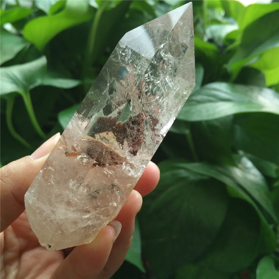 Кристал фантом точка призрак кварцевая палочка Wicca камни Кристаллы Камень
