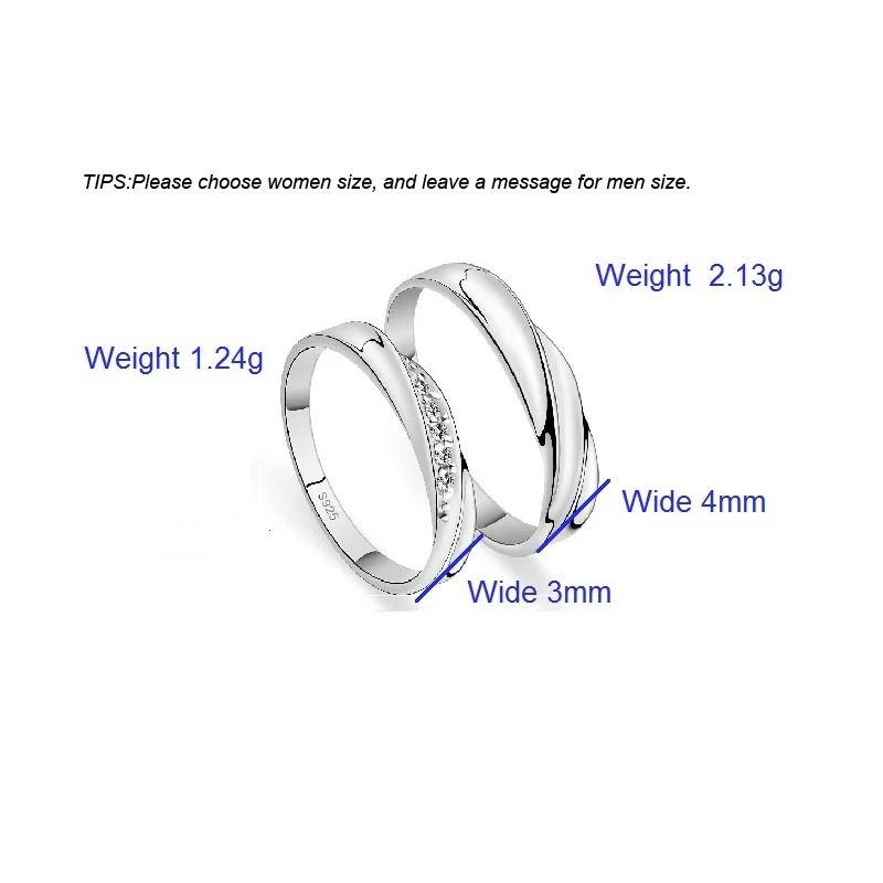 Парные оригинальные покрытые ювелирные изделия обручальные кольца пара