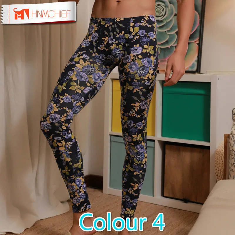 Мужские зимние теплые кальсоны HNMCHIEF термобелье штаны сексуальные хлопковые