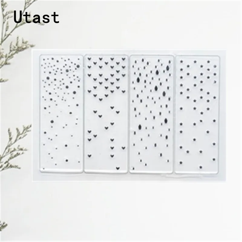 4 прямоугольный фон прозрачные силиконовые штампы/прозрачный резиновый штамп