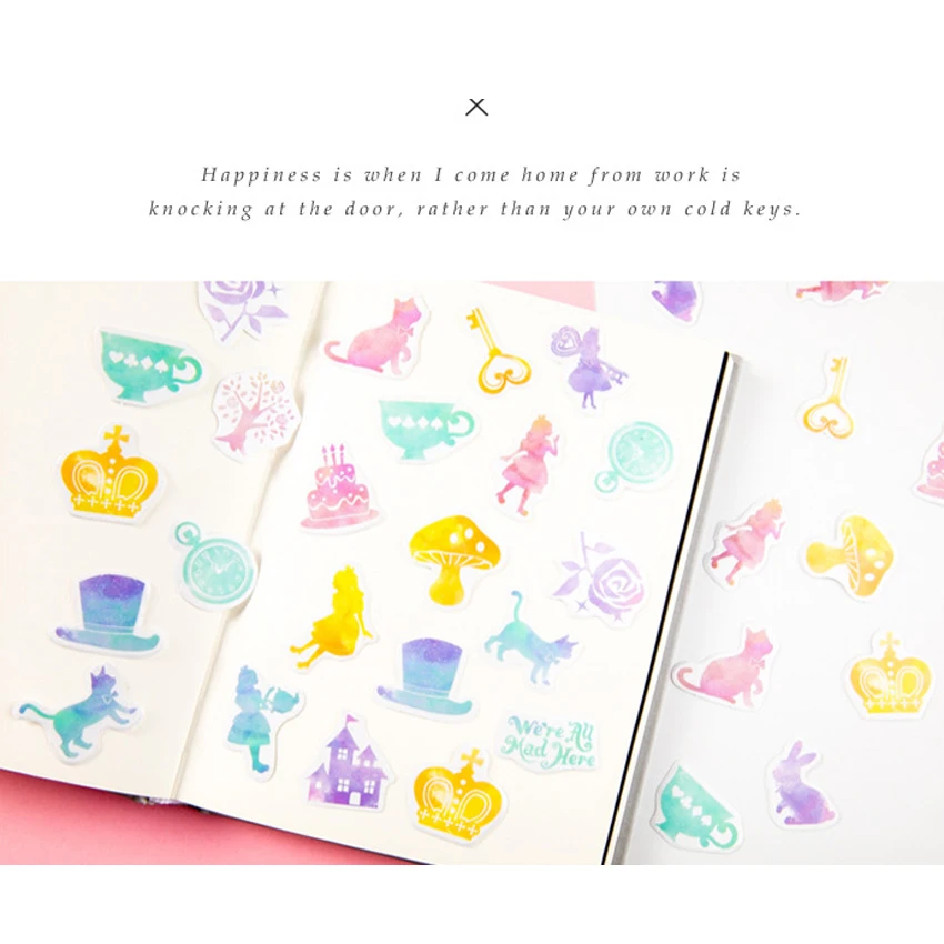 100 шт./лот милые наклейки для сумок из пряжи альбом декоративные дневников