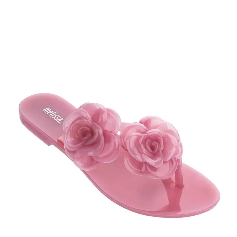 Женские пляжные шлепанцы Melissa повседневные с цветочным принтом на застежке для