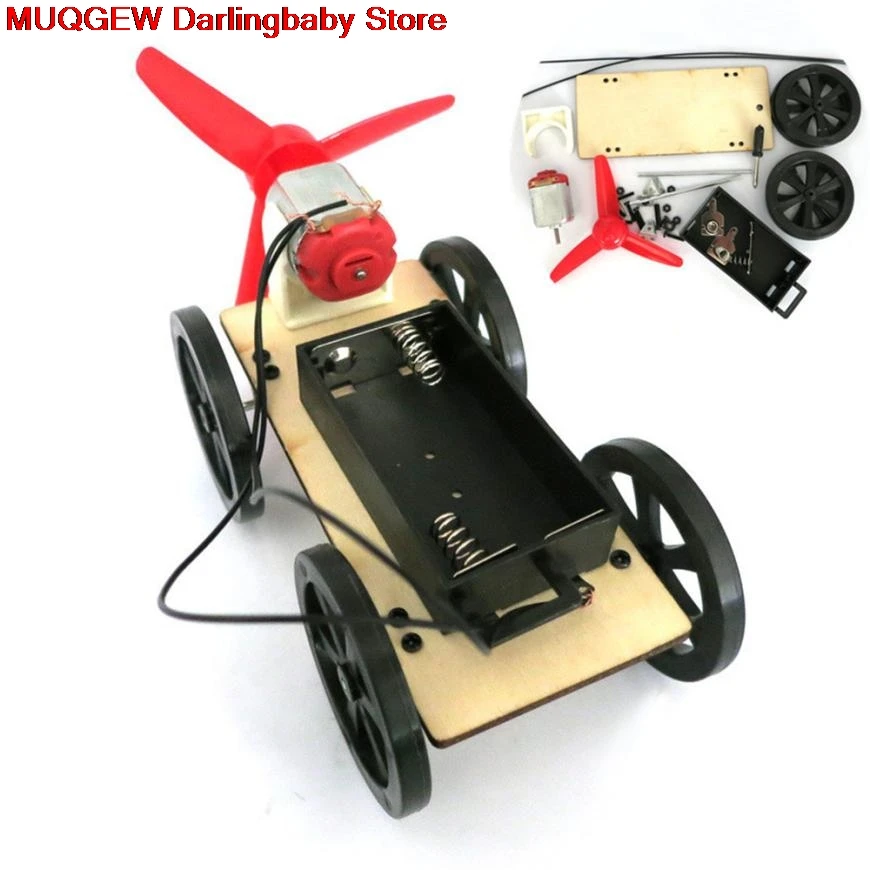Мини ветряные DIY Car Kit Дети Образование Обучение хобби забавные гаджеты Новинка