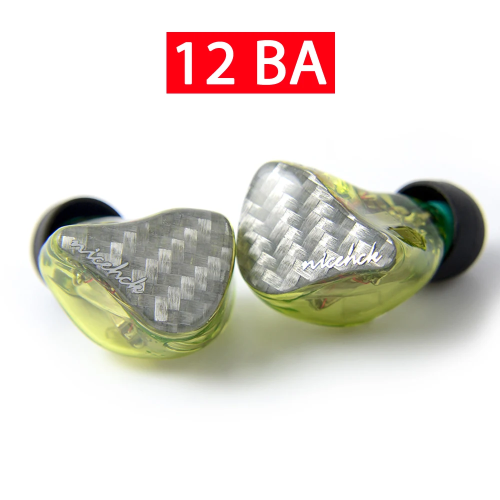 NiceHCK FR12 12BA каждой стороне обеспечивают работу привод в ухо наушник 12