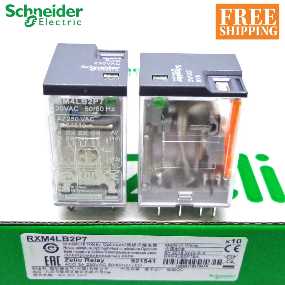 5 шт. реле Schneider RXM4LB2BD RXM4LB2P7 RXM4LB2F7 RXZE1M4C 4CO 3A 24VDC 230VAC 120VAC абсолютно и реле Schneider