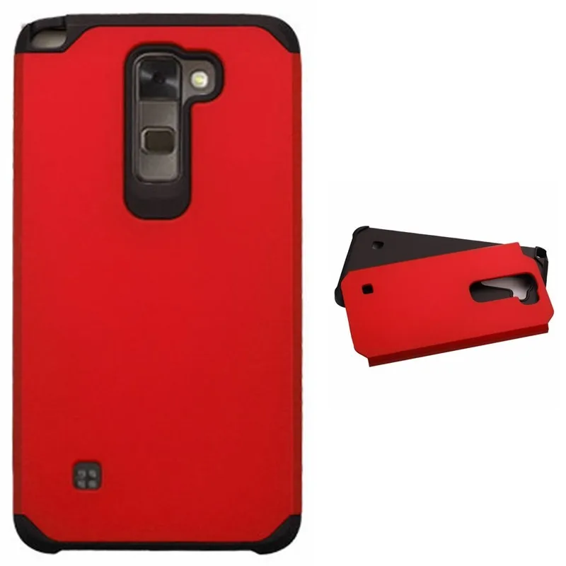 (10 ШТ./ЛОТ) Для LG Stylus 2 Case тонкий Гибридный Двухслойный Ударопрочный Броня Резина