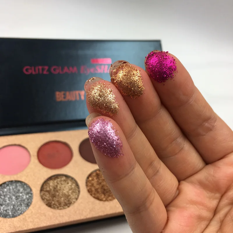 BEAUTY GLAZED Новые блестящие инъекции прессованные тени для век Палитра Шиммер