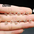 Серьги-гвоздики женские золотистые и Серебристые, 12 созвездий