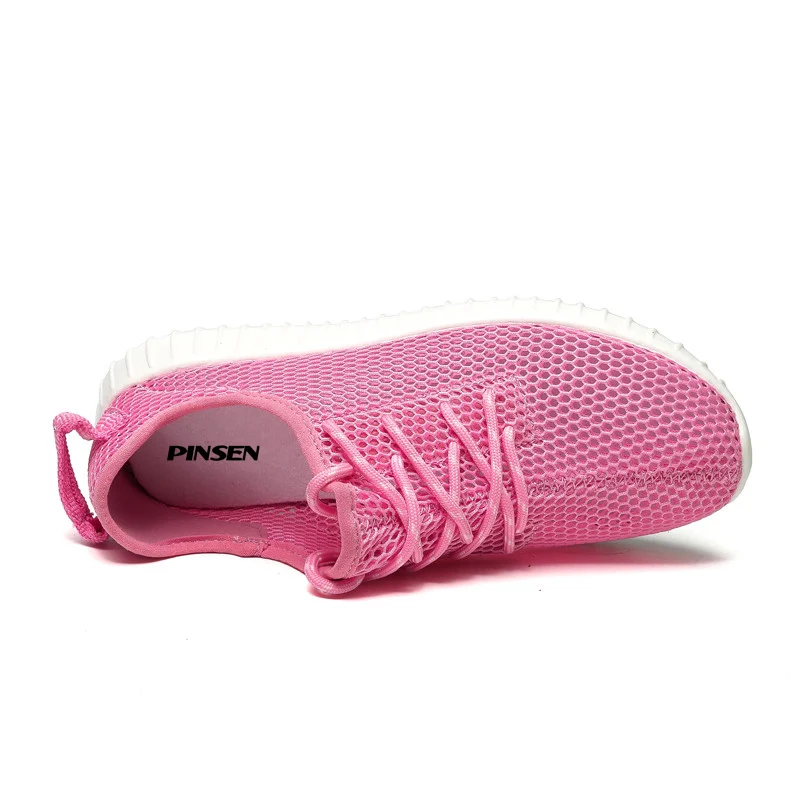 Кроссовки PINSEN женские на плоской подошве модная повседневная сетчатая обувь