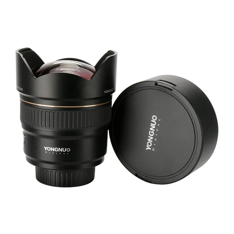 Объектив камеры Yongnuo 14 мм F2.8 для Canon EOS 700D Nikon D5300 YN14mm F2.8N ультра-широкоугольный
