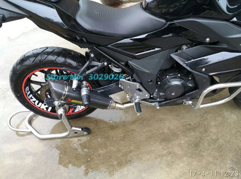 GSX250R слипоны для Suzuki GSX250 R модифицированный глушитель выхлопа мотоцикла набор среднего звенья трубы с побега Лазерная Маркировочная наклейка