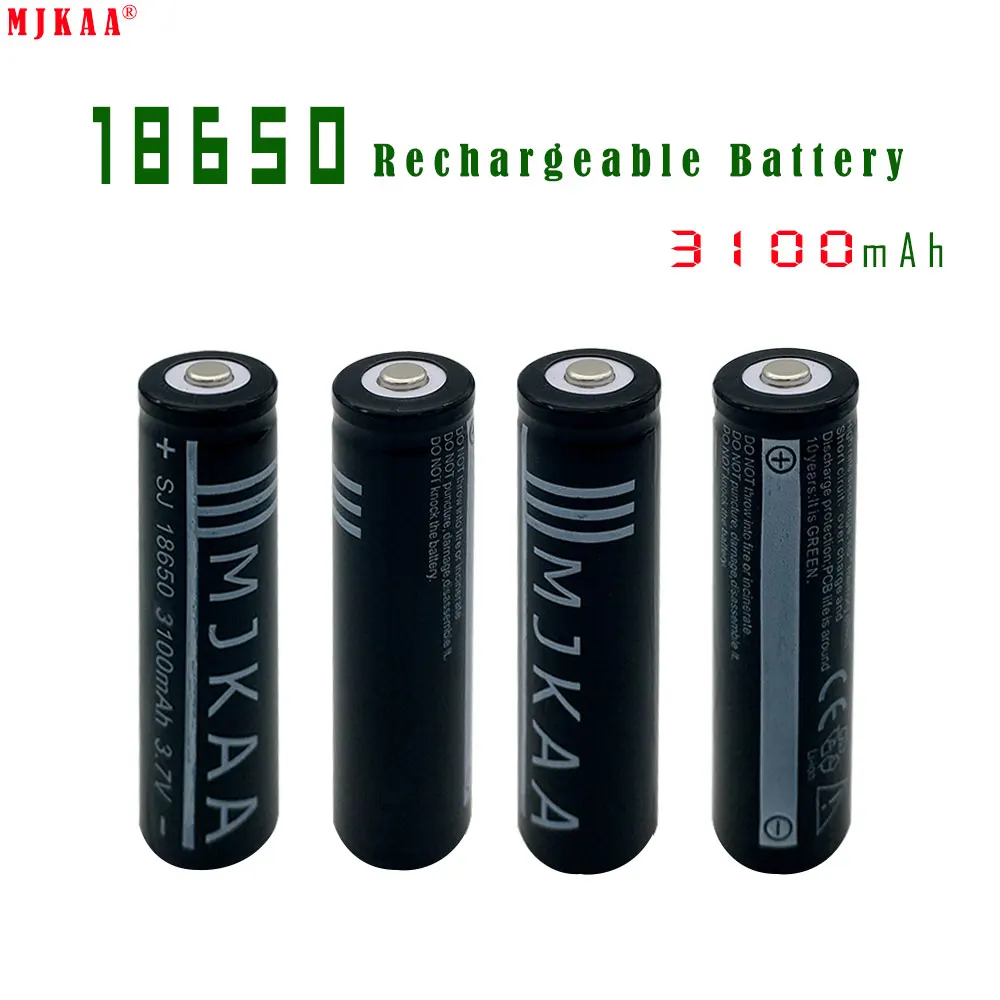 Cncool 4 шт./лот Новый 3100 мАч 18650 Перезаряжаемые Батарея литий ионный 3 7 В батареи для