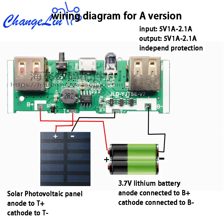 Мобильный Мощность банка модуль PCB програмная панель микро Lifepo4 18650 USB 5V 1A 2.1A фотоэлектрическая панель на солнечной батарее DIY гаджет аксессуары