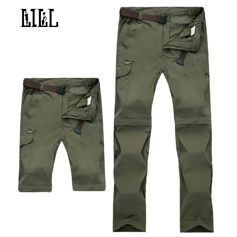 LILL | 7XL съемные быстросохнущие мужские брюки 2017 летние походные повседневные