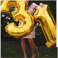 100pcslot 40 inch 0 9 goldsilver foil number balloons birthday wedding party decoration helium inflatable balloon toys