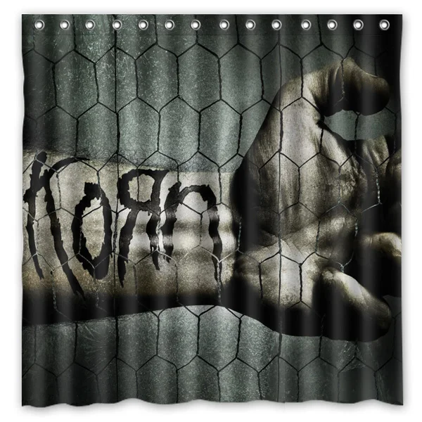 Korn Band Printed Polyester Shower Curtain Waterproof Home Bathroom Curtains With 12 Hooks 180x180CM | Дом и сад