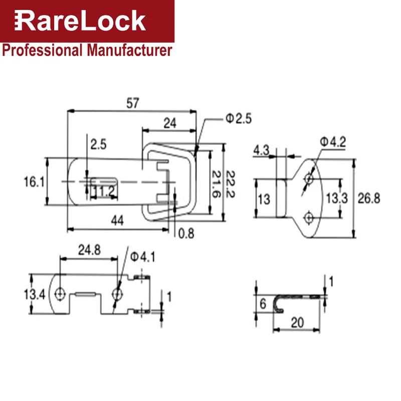 Замок защелка из нержавеющей стали с пружинной застежкой замок для раздвижных