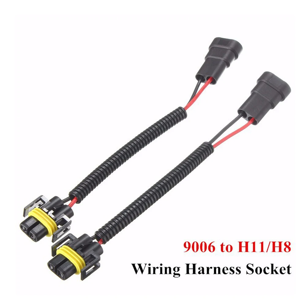 

2 шт. автомобильный мотоцикл 9006 К H11/H8 жгут проводов водонепроницаемый DIY мужской женский быстрый разъем адаптера клеммы набор штепсельных в...